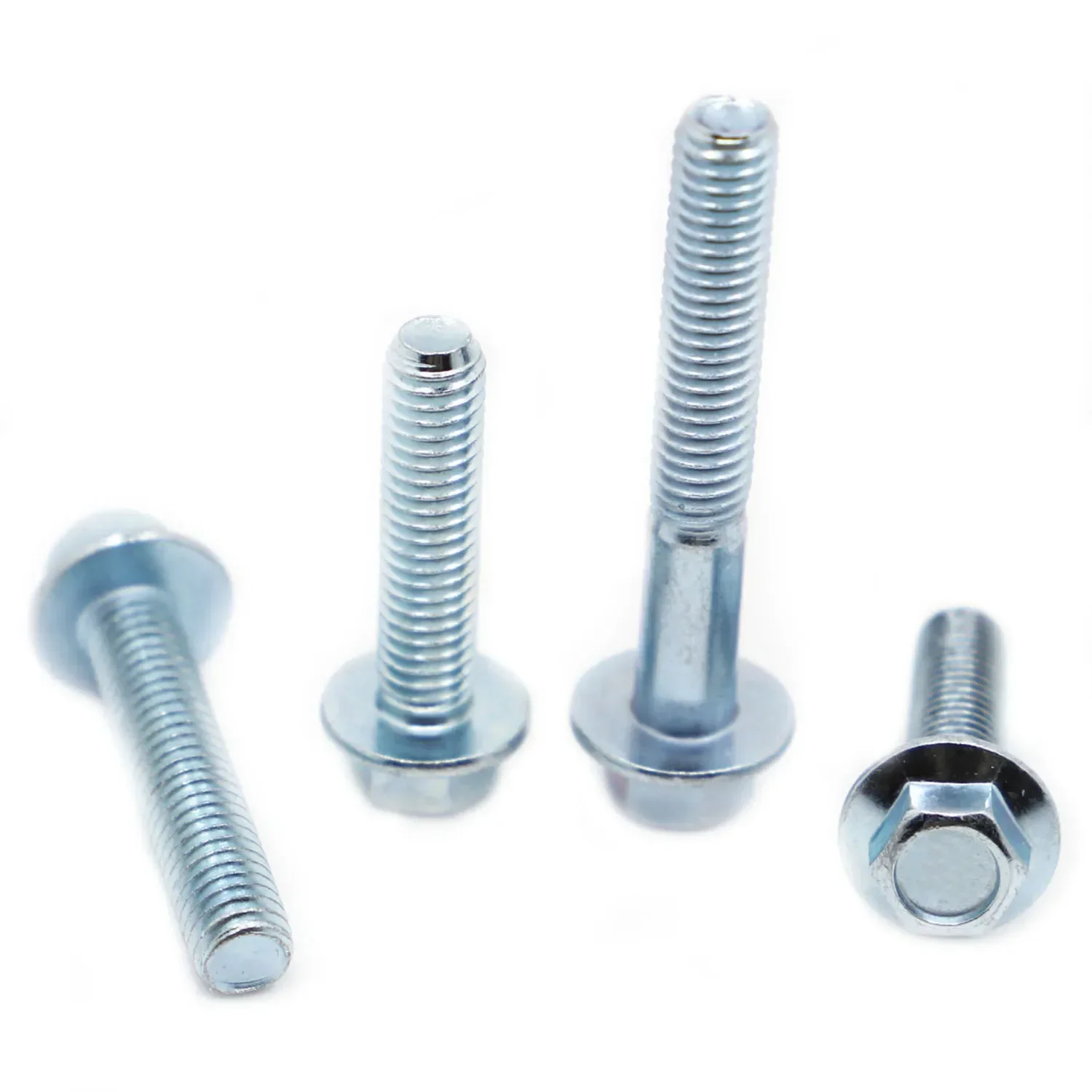 GB5787 Grade 8.8 Galvanized Steel Hexagonal Flange Bolts M5 M6 M8 M10 M12 Hexagonal Pad Flange Screws