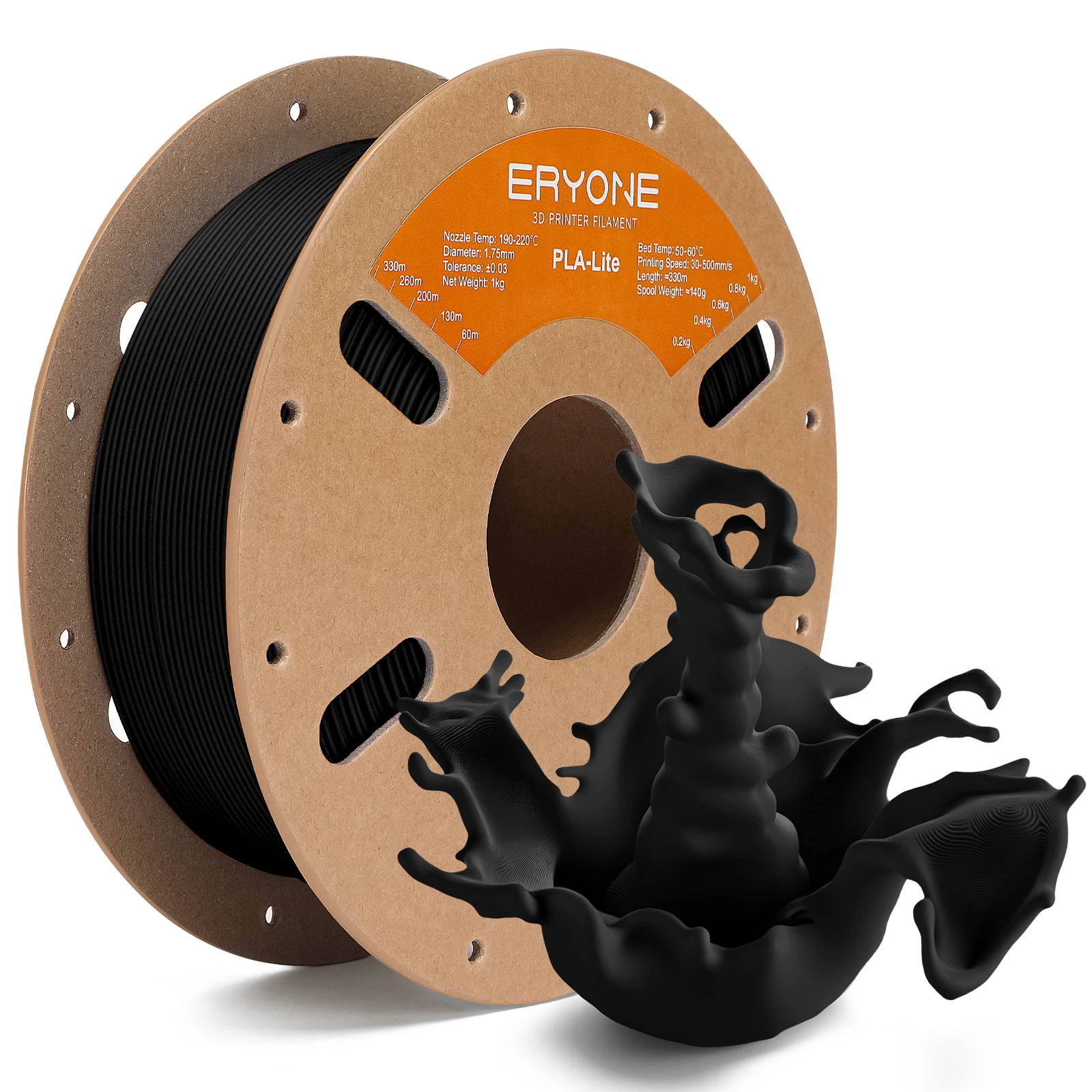 

ERYONE 1 кг PLA Lite 1,75 мм, легкая нить PLA, скидка 30%, стоимость зажигалки, для больших моделей, дронов, косплея