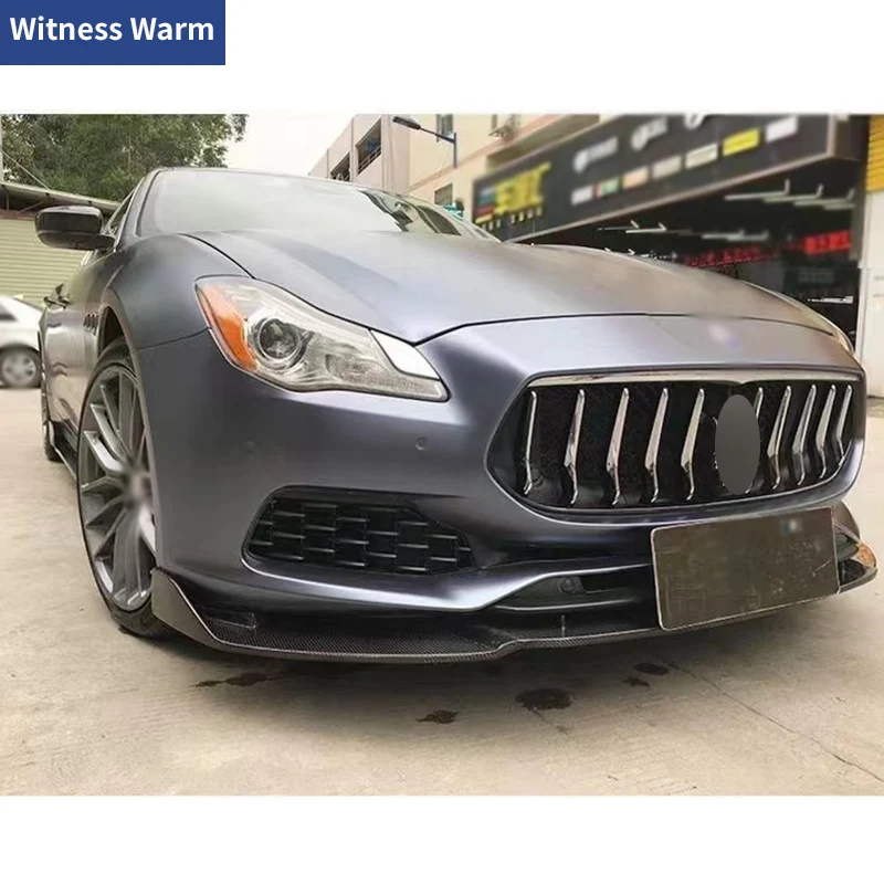 Carbon Fiber /FRP Car Front Bumper Splitter Lip Kit Diffuser Guard For Maserati Quattroporte 2018-2021 Car Modification