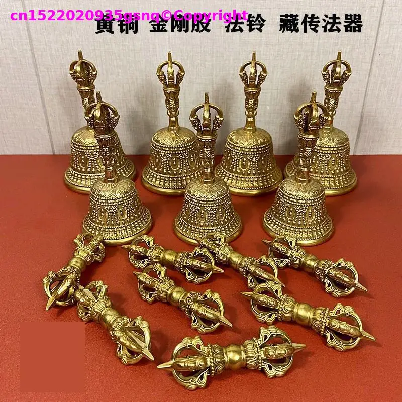 Copper vajra bell For temple Master monk Buddhist Supplies Buddhist Tantric Artifacts ritual implements Subduing demons