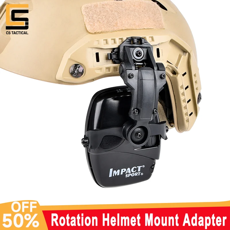 Tactical 360°Rotation Helmet Mount Adapter Headset Bracket For CWalker's Razor lmpact Headset Sport Headset Hunting Accessory