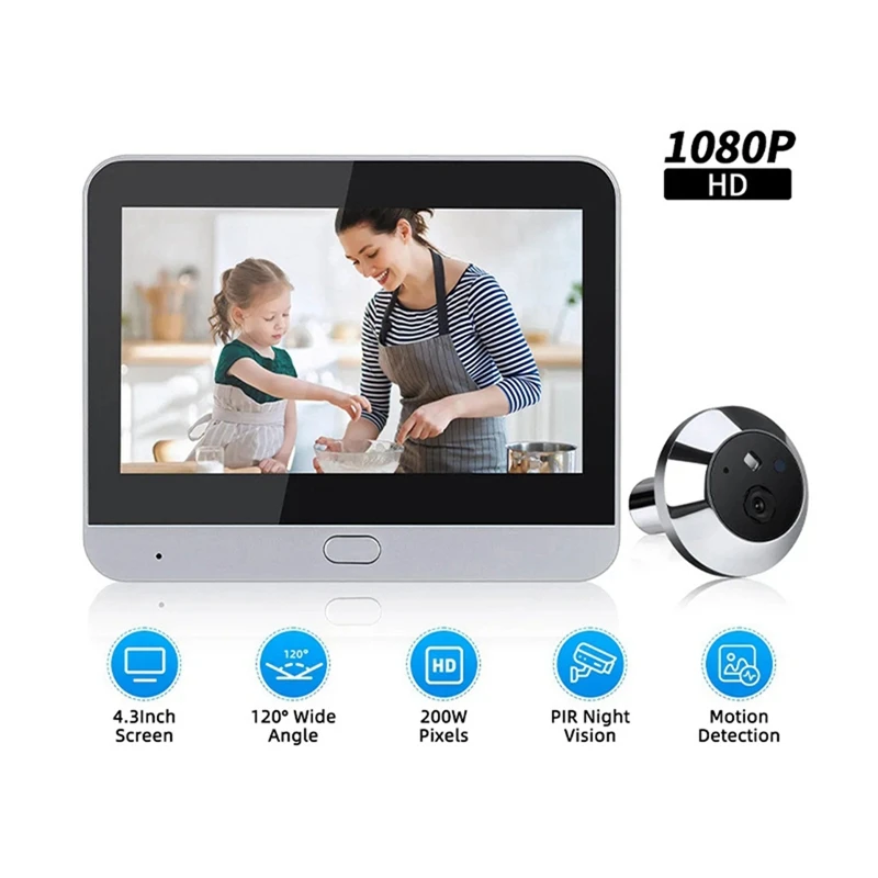Tuya Peephole Camera Mobile Phone Remote Monitoring Wifi HD Video Doorbell Wireless Intercom Video