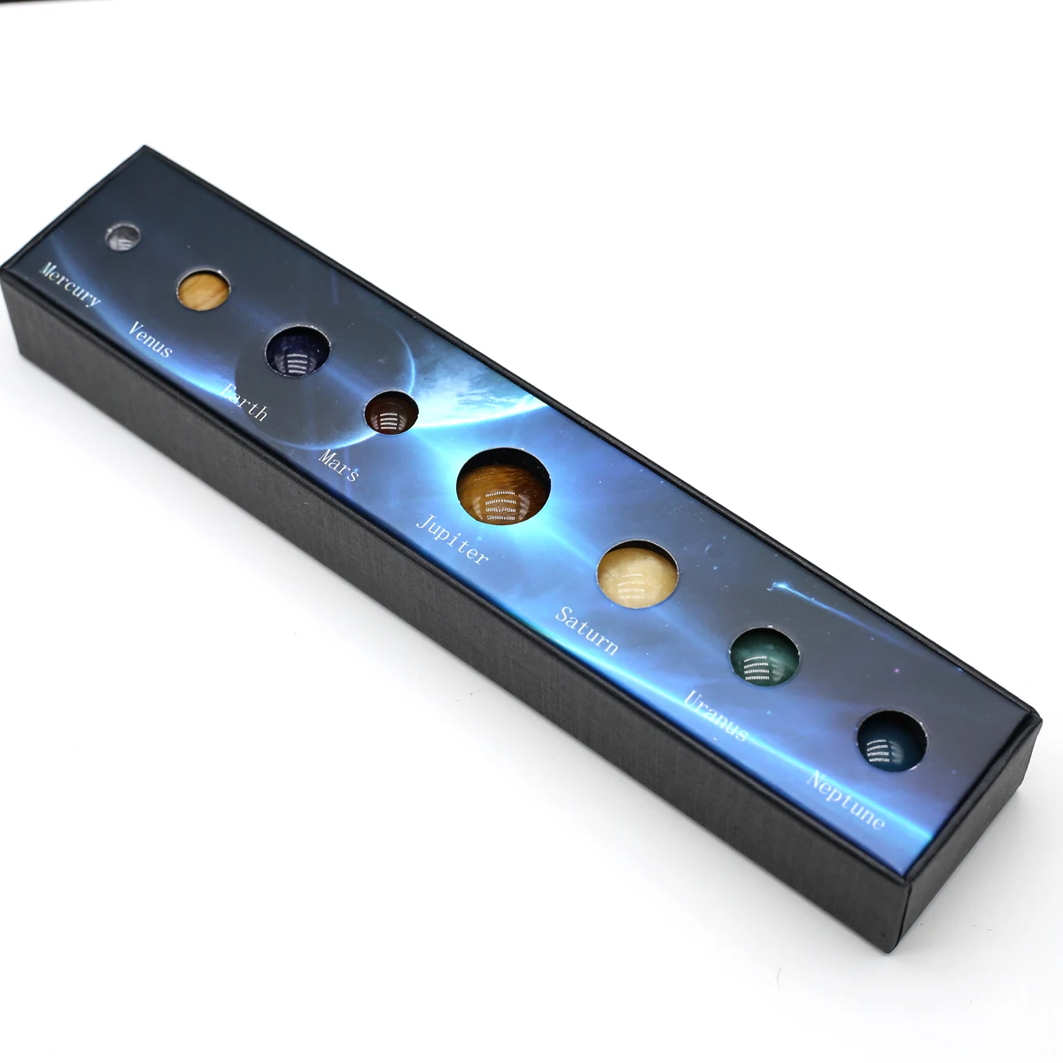 ثمانية كواكب من النظام الشمسي نموذج مجموعة علمية شقرا اليوغا الحجر الطبيعي الكريستال الطاقة المعدنية عينة ديكور المنزل #2