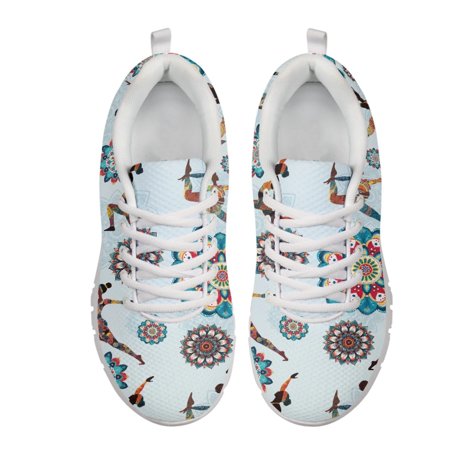 Coloranimal Yoga Mandala Print Breathable Running Shoes for Mens Mesh & EVA Sole Running Sneakers New Arrival