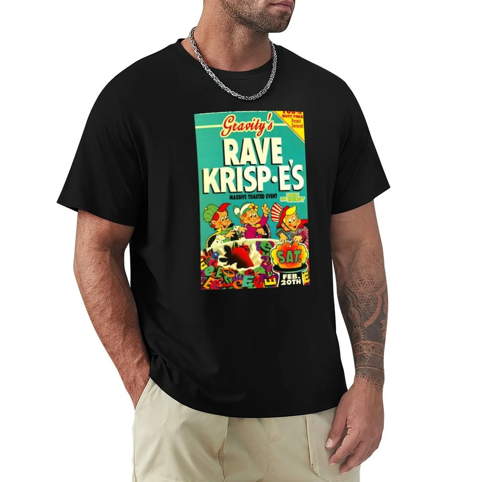 Футболка Rave Krispies, рождественская повседневная футболка