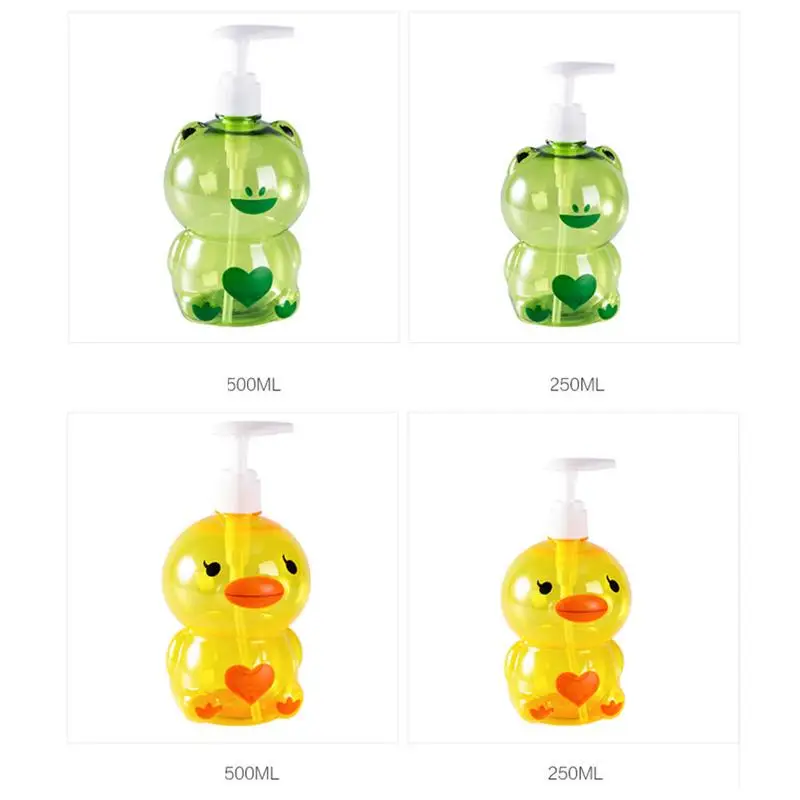 250ml /500ml Travel Portable Bottle Lotion Press-Type Bottle Cartoon Animal Shaped Cosmetic Dispensing Bottle Shower Gel Bottle