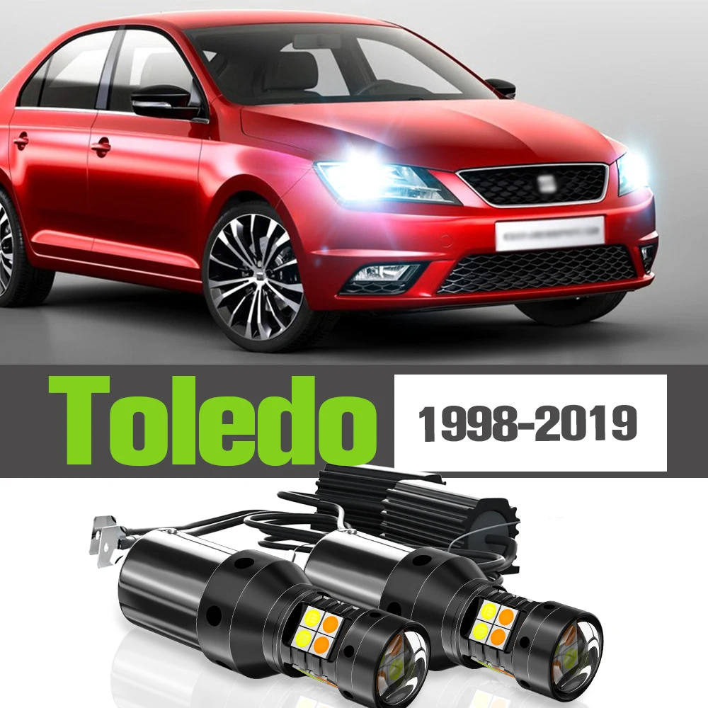 

2x LED Dual Mode Turn Signal+Daytime Running Light DRL Accessories Lamp For Seat Toledo MK2 1M MK3 5P MK4 1998-2019 2004 2012