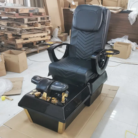 Professional Factory Direct Massage Pedicure Spa Chairs Black Leather Fiber Glass Base Facial Bed And Pedicure Chair