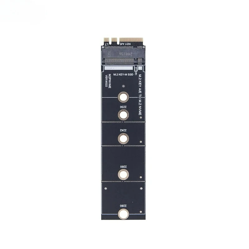M2 Key A+E to M2 NVME Adapter Convert Card Riser M.2 Wifi Interface A/E to M Key Expansion Card for 2230 2242 2260 2280 NVME SSD