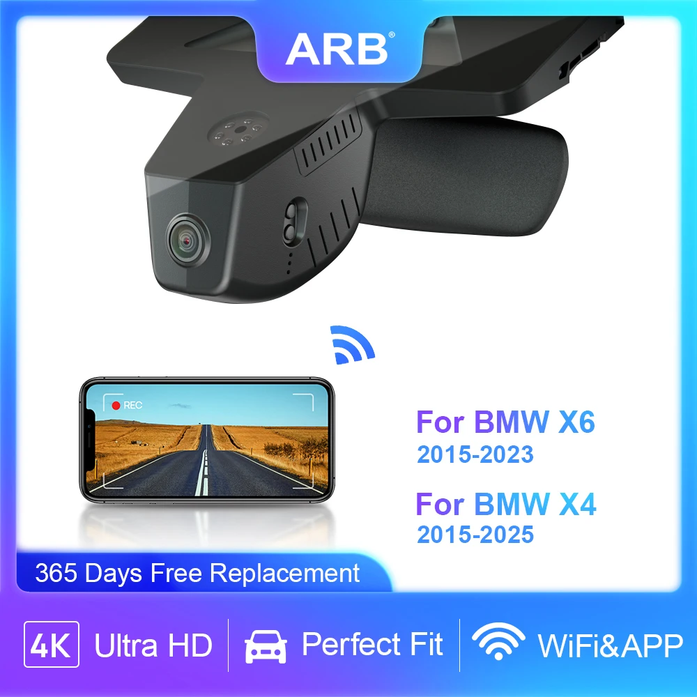 Dashcam for BMW X6 (G06) 2020 - 2023/X6 (F16) 2015 - 2019, for X4 F26 (2015-2018) & X4 G02 (2019-2025), ARB Factory Look Car DVR