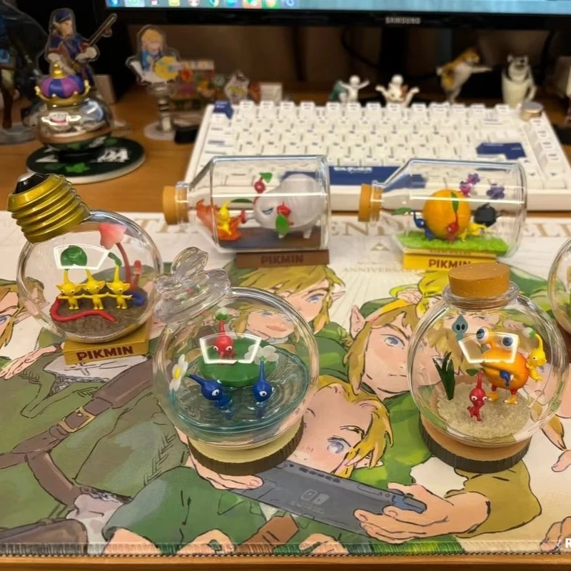 In Stock Original  Pikmin Terrarium Collection Blind Box Game Anime Mini Figures Candy Toys  Gifts For Fans Kids Toys Gift