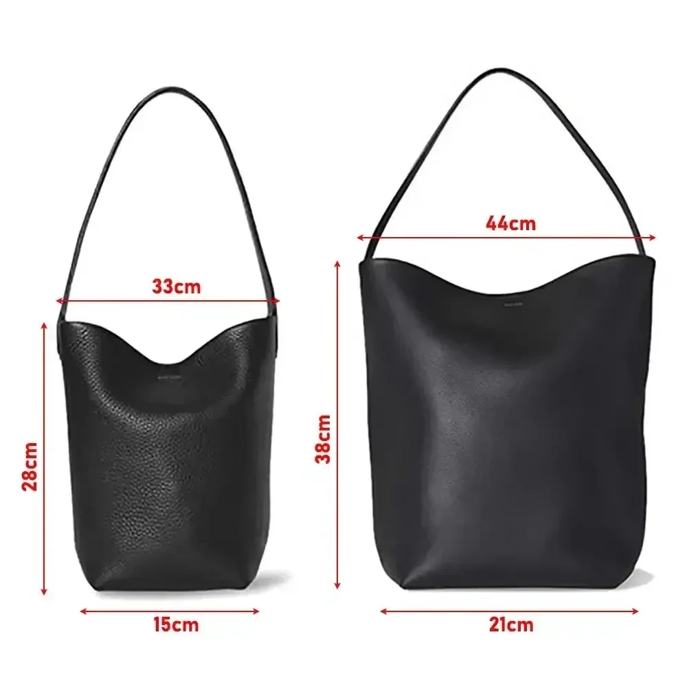 Women Luxury Leather Tote Bag TR Bucket Bags Leather Classic Lychee Pattern Large Capacity Shoulder Bag Solid Color Handbag