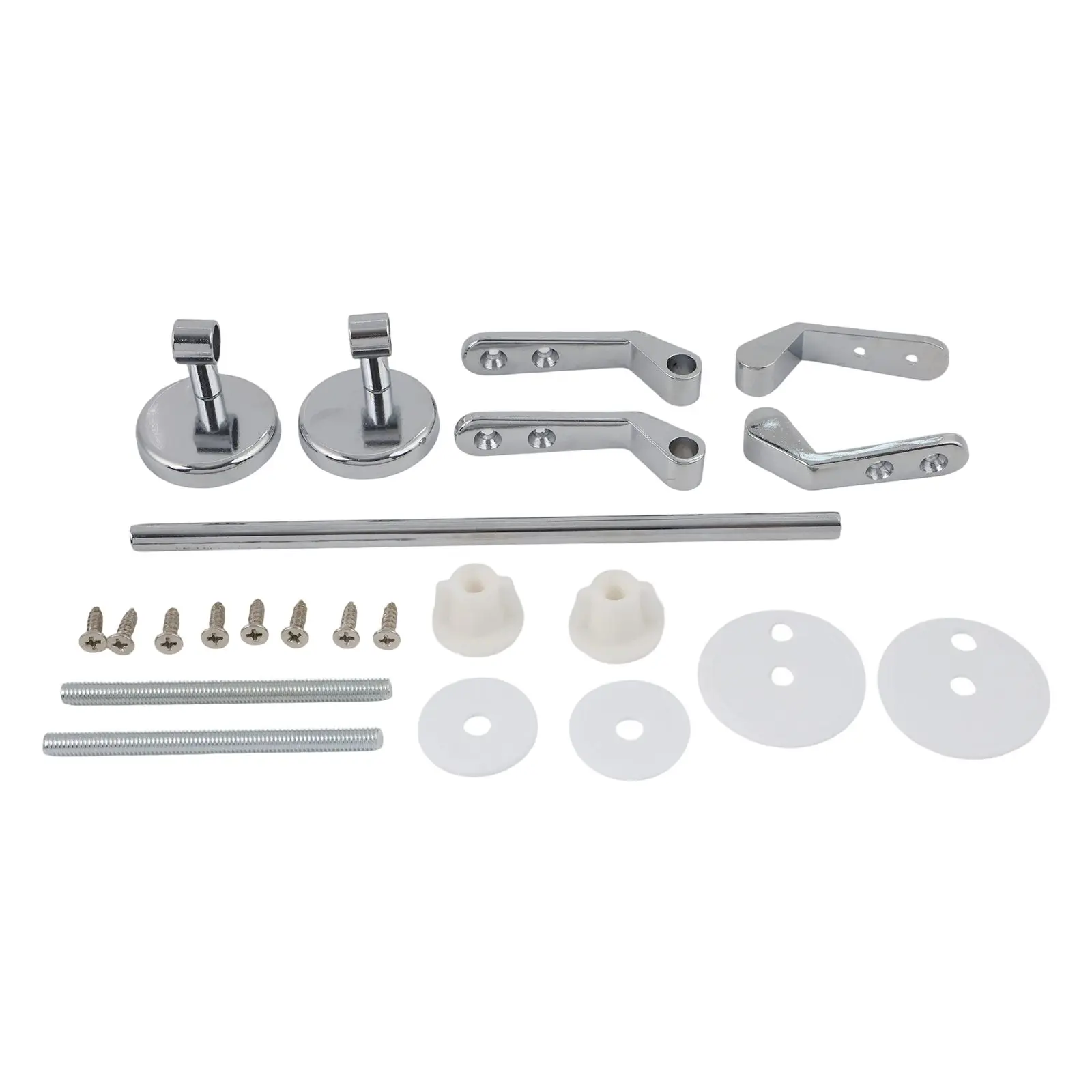 Toilet Seat Hardware Zinc Alloy Toilet for Seat Hinge Chrome Compatible Toilet for Seat Hinges for Simple DIY Repair Solution