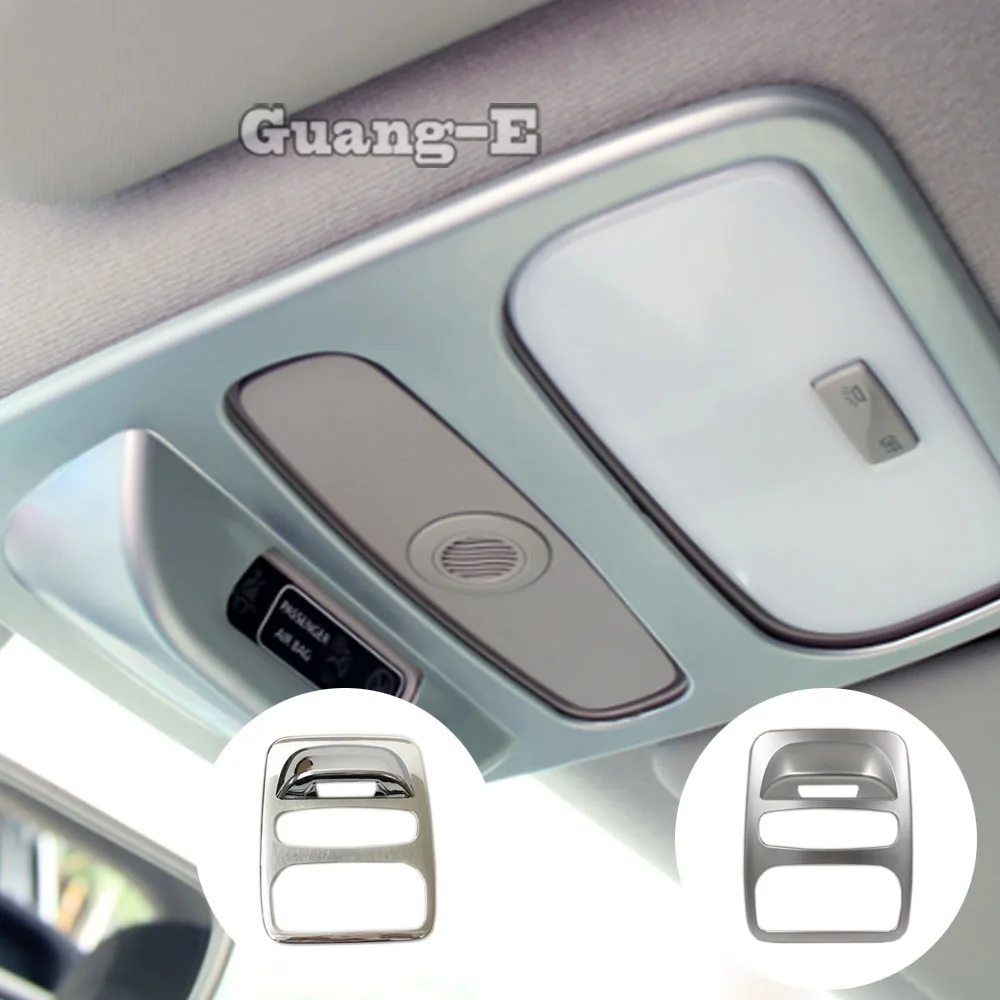 

Car Styling Cover Stick ABS Chrome Head Read Front Reading Light Lamp Trim Hoods 1PCs For Renault Captur 2015 2016 2017 2018