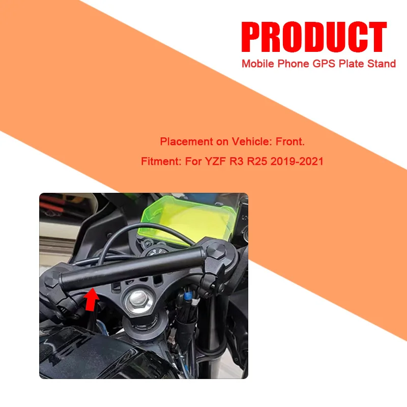 Smart Phone Holder Navigation GPS Plate Bracket Adapt For YAMAHA YZF R3 R25 YZFR3 YZFR25 R 3 2019-2023 2022 2021 Motocycle