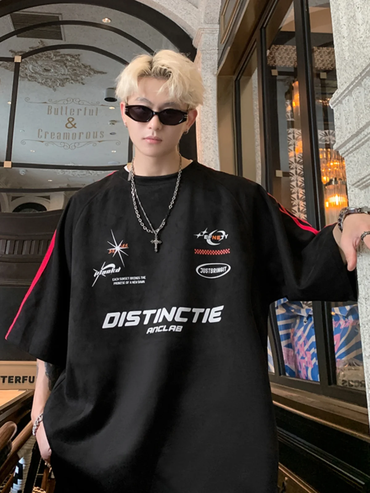 

Retro American Baseball Jersey ort Sve Men's Summer Hiphop Trendy oulder Insert T-irt Motorcycle Racing Suit Casual ...