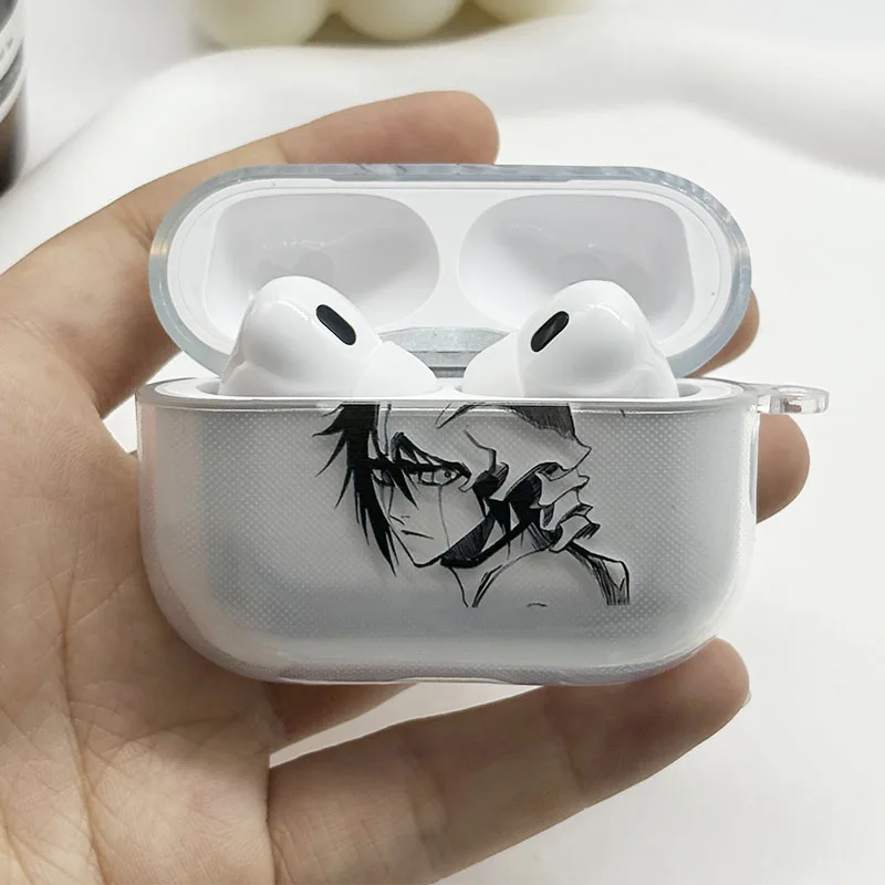 Japan Cool Anime Ulquiorra Cifer Transparent TPU Case for Airpods Pro 2 1 3 Soft Silicone Cover for Air Pods4 2 3 Earphone Cover
