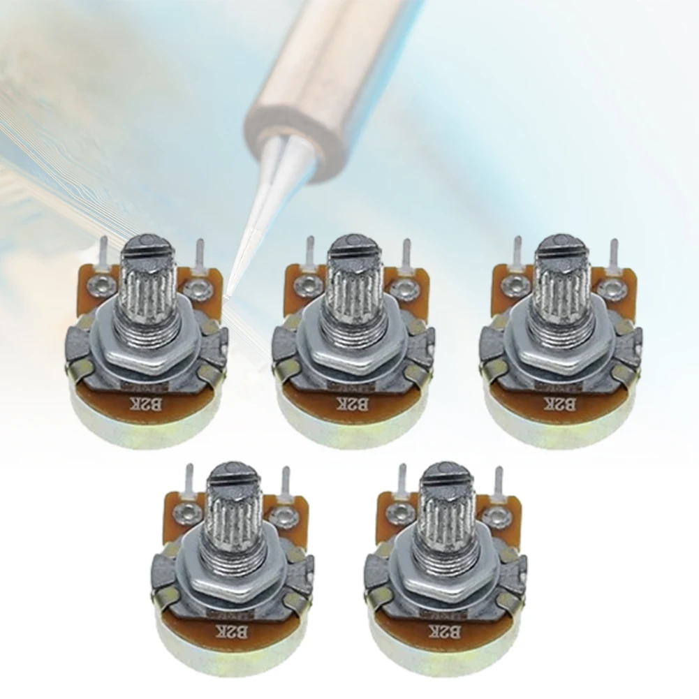 5PCS WH148 Variable Resistors 15mm Shaft Linear Rotary Potentiometer Resistor 50K 10K 100K 500K 1M 1K 20K 2K 250K 5K