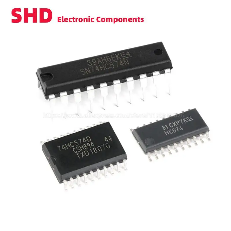 5PCS SN74HC574N DIP20 74HC574D SN74HC574DWR SOIC-20 74HC574PW SN74HC574PWR TSSOP-20 SN74HC574NSR D-Type Edge Triggered Flip-Flop