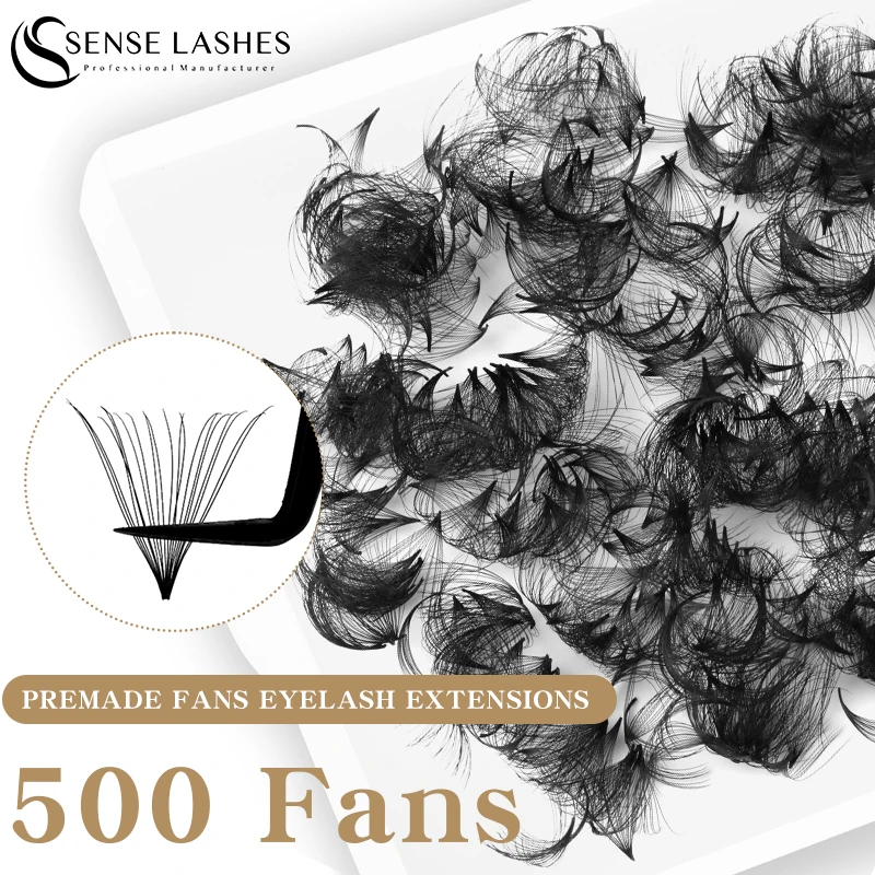 

500 Fans Handmade Loose Premade Fans 6D 8D Pointy Base Premade Medium Stem Sharp Thin Russian Volume Eyelash Extensions