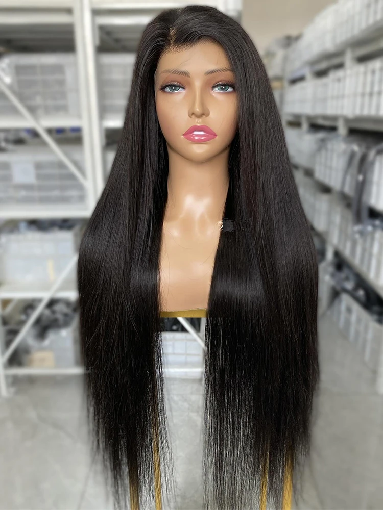 

Bone Straight Lace Front 13x6 30 40 Inch Brazilian HD 150 180 Density 13x4 Pre Plucked Wig Glueless Human Hair Lace Frontal Wigs