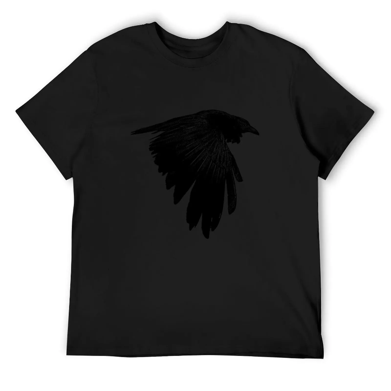 Flying Raven bird Corvus Corax Corvid T-Shirt Blouse sports fans slim fit t shirts for men