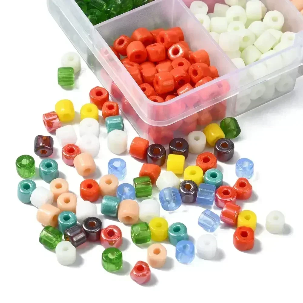

10g Cylindrical shape Glass Beads Colorful Luster Glass Beads For Jewelry Making DIY Bracelet Necklace Earrings Accessories