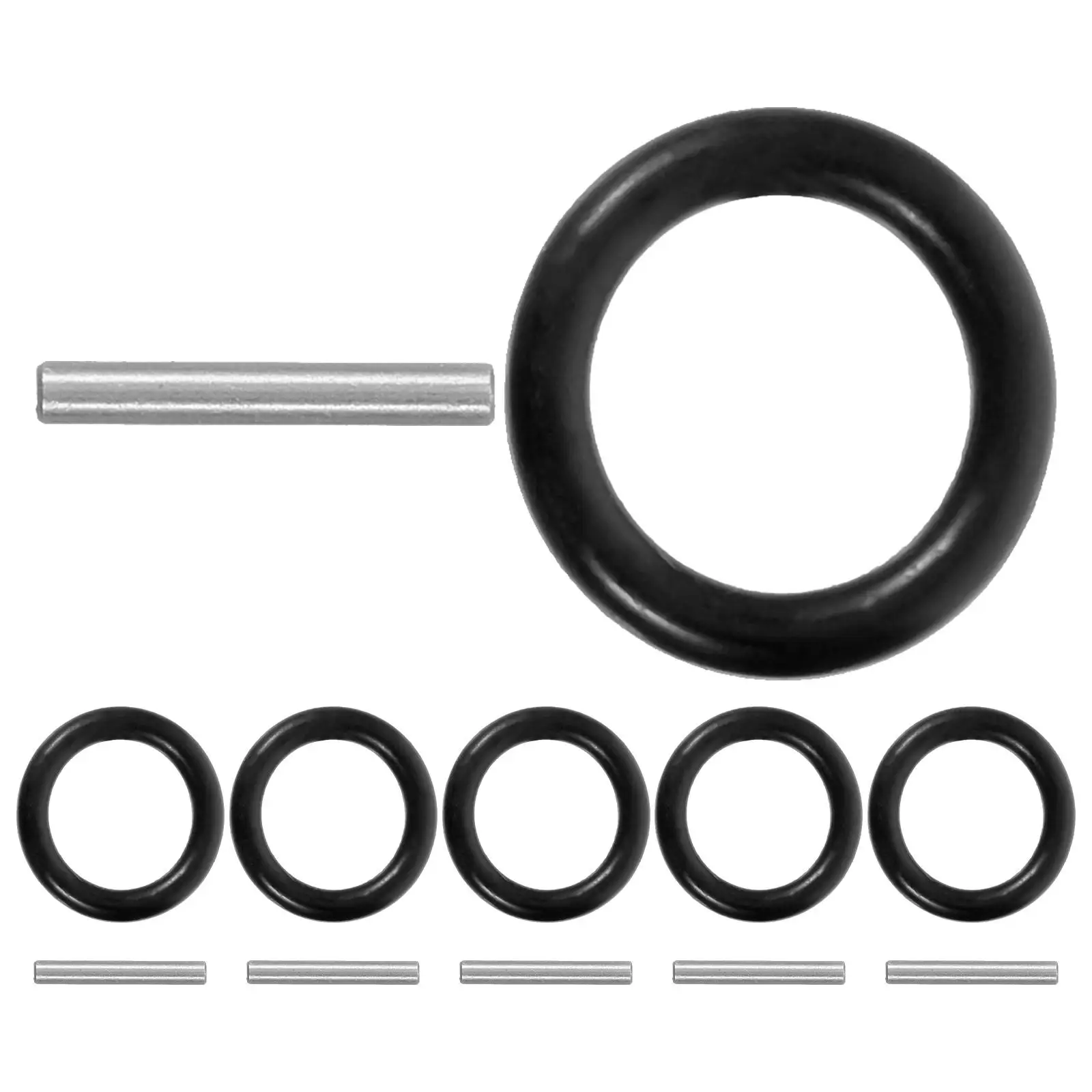6 Sets Stainless Steel Rubber Wrench Ring Pin Ring Electric Friction Retaining Drive Socket Retainer Ring Torque