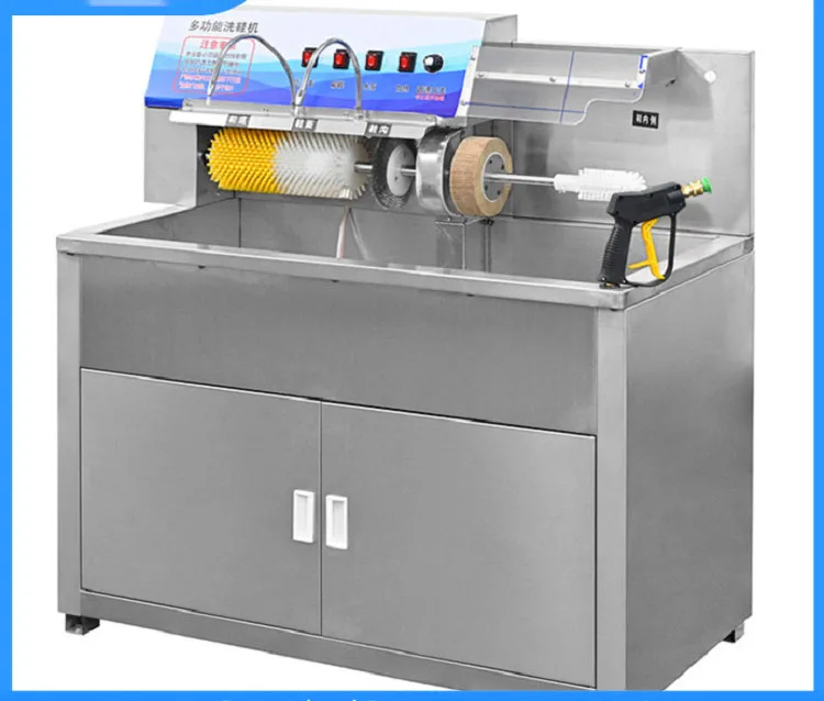 Commercial Shoe Washer, 1.2kw 20A Industrial Shoe Washing Machine, 15-20 Pairs Capacity Automatic Drying Sterilizer