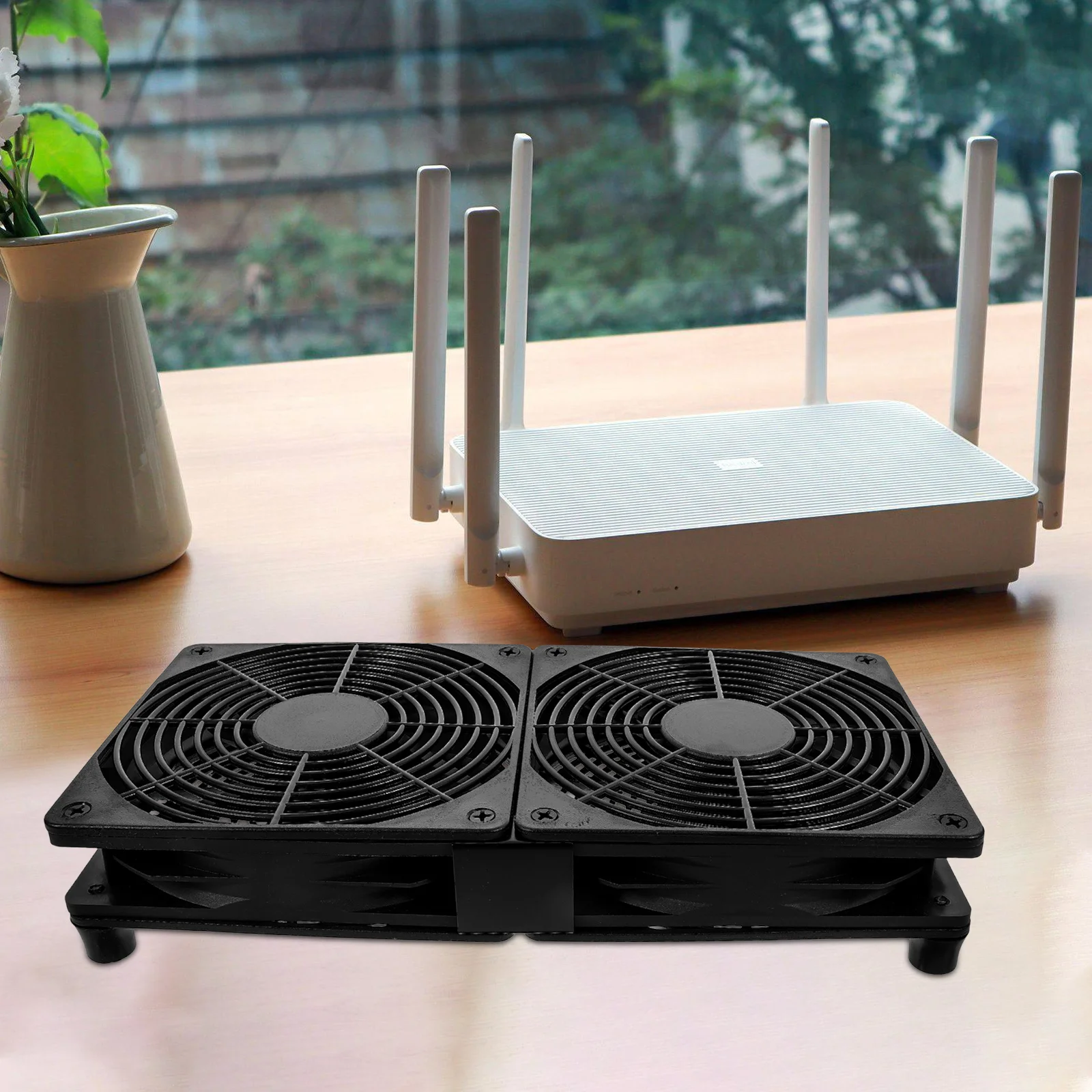 

Dual Fan Radiator Laptop Cooling Usb Small Computer Refrigerator Abs Usb-powered Desktop Fans Ultra-thin Quiet Operation