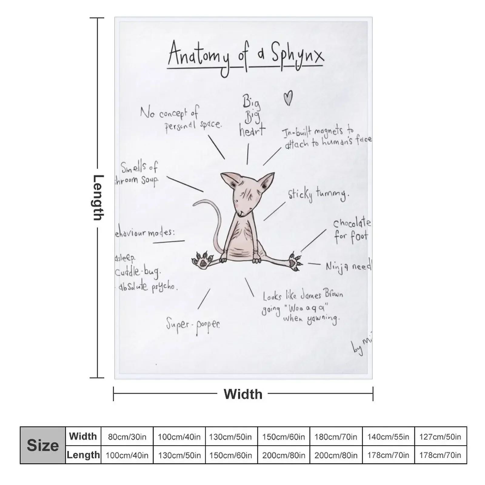 Anatomy of a Sphynx Throw Blanket Decorative Throw Thins Luxury Thicken Quilt Sofa Throw Weighted Blankets