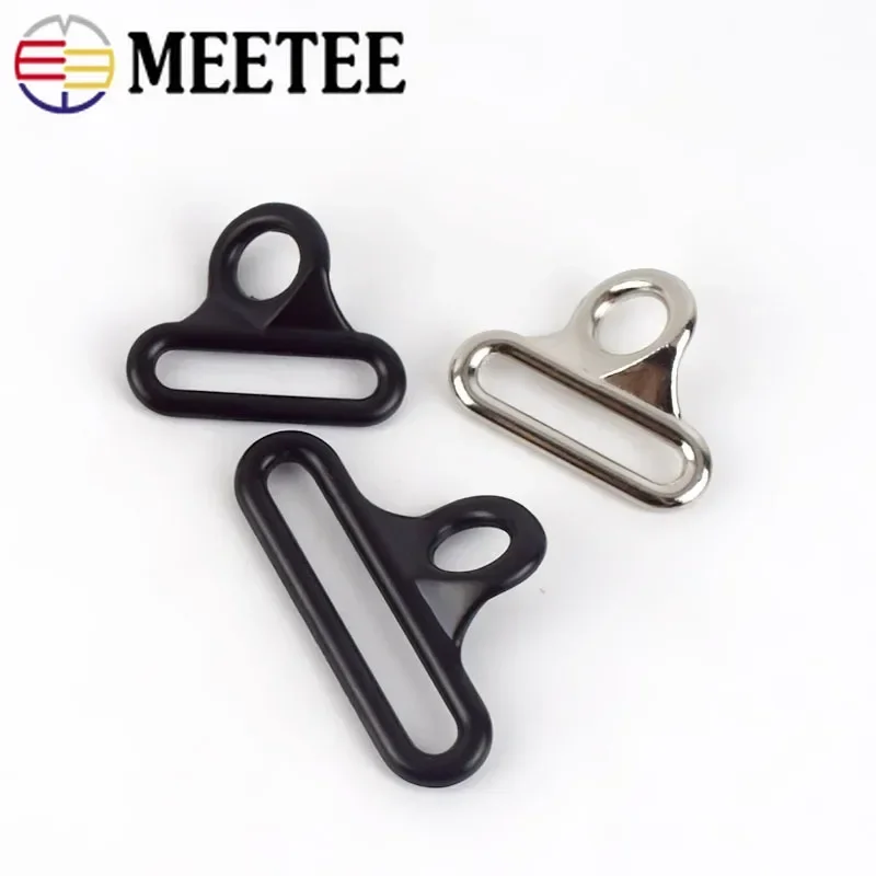 Meetee 2/5sets Bag Clasps Lobster Carbine Double Buckles for Outdoor Backpack Belt Webbing Hook Key Ring Hang Clips Accessories