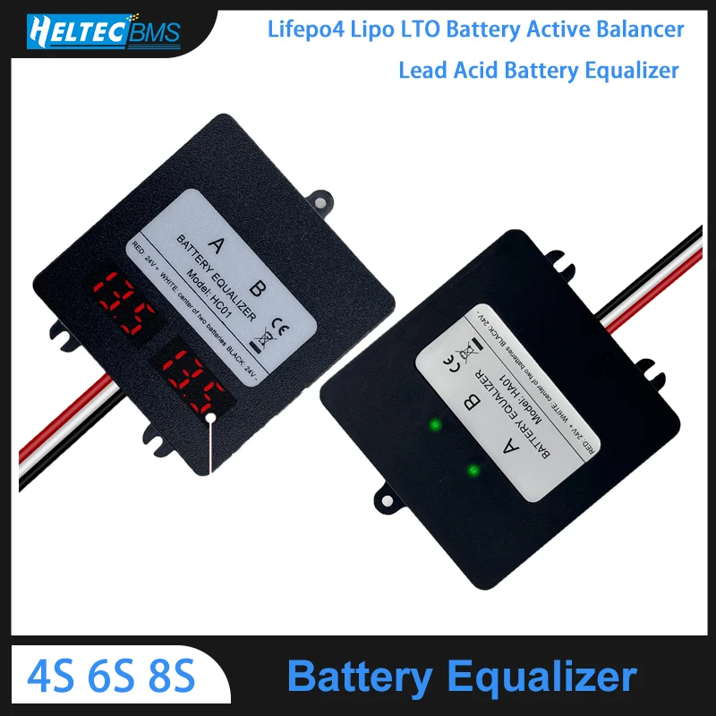 

Активный балансир Heltec 5A 4S 6S 8S для аккумуляторов Lifepo4, Lipo, LTO / 12В с ЖК/LED-дисплеем / Эквалайзер для свинцово-кислотных аккумуляторов