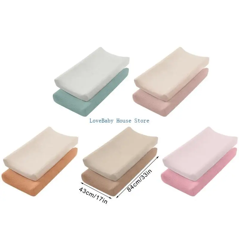 Bx0d 2pcs Baby Paider Maber Pad Roolves Mulareable Nappy Changer Cover Case Soft & Hethable Фото №6