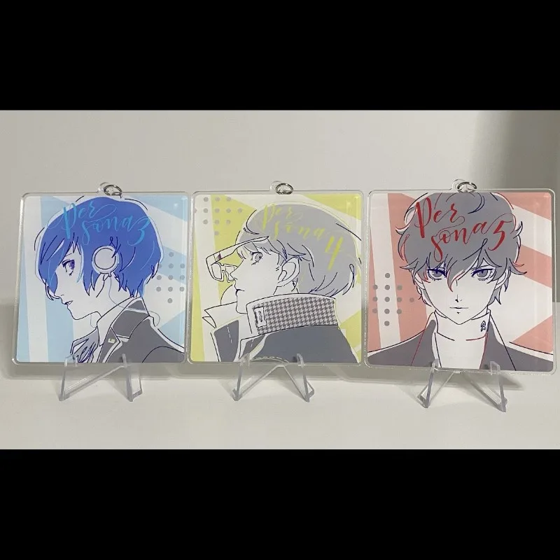 Persona Men Keychain Women Amamiya Ren Key Chain Bags Keyring Pant Pendant Kids Friends Gift Collection Ornament Cosplay