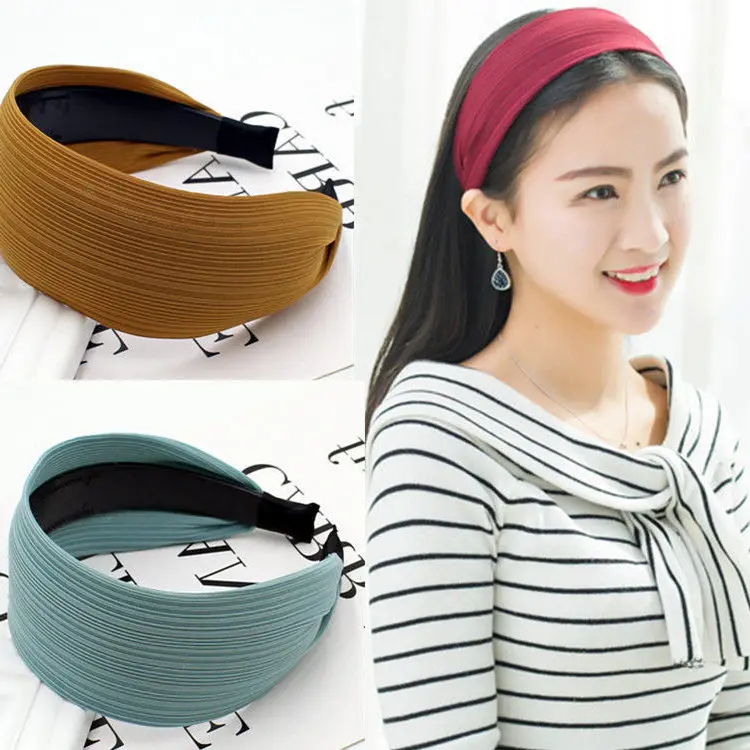 Women Hair Hoop Top Knot Elastic Hair Band Turban Stripe Hair Bezel Headband For Women Girls Printing Flower Hair Accessories