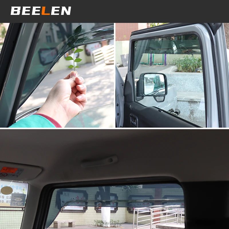 2Pcs Semi Transparent Car Window Visor Rain Sun Guard For Suzuki Jimny JB64 Sierra JB74W 2019-2024 Exterior Accessories