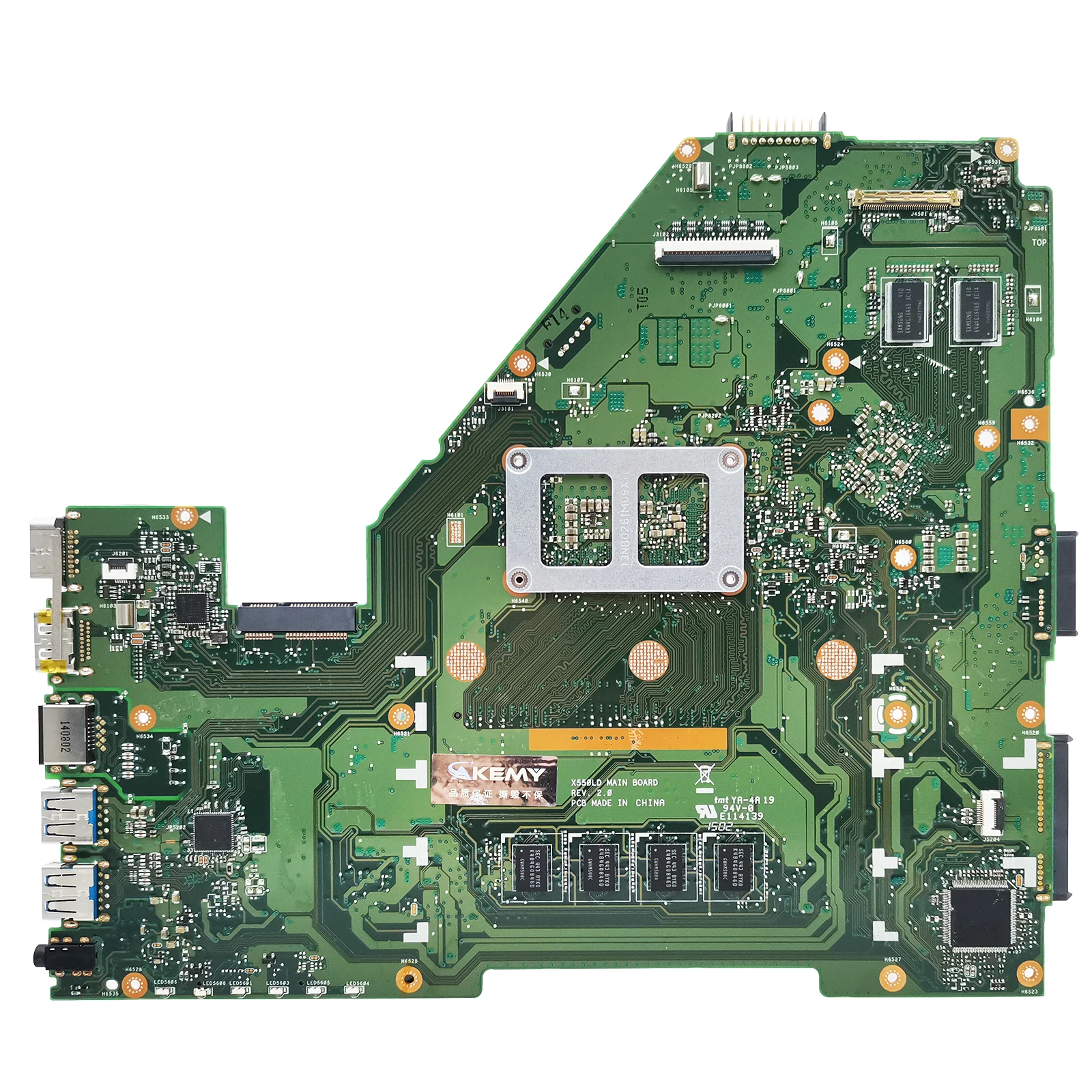 Placa-mãe para ASUS, Y581L, X552L, R510L, X550L, X550LN, X550LC, X550LF, X550LA, placa-mãe i3, i5, i7, processador central, 4GB, GT840M, V2G, EDP, LVDS