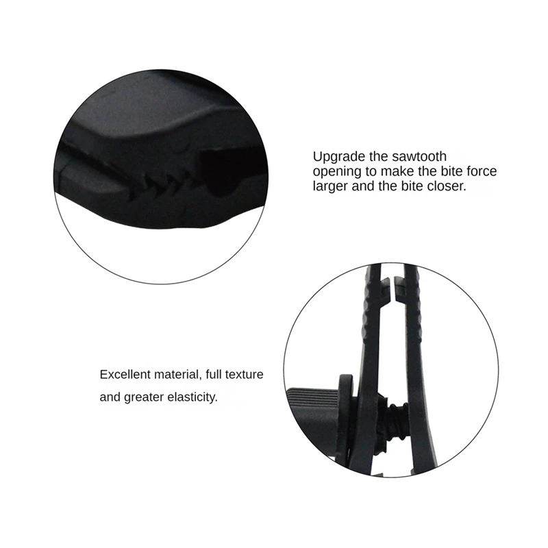 10 pçs toldo corda braçadeira lona braçadeira clipe de lona reutilizável tenda crocodilo clipe tenda dossel clipe para toldos acampamento durável preto