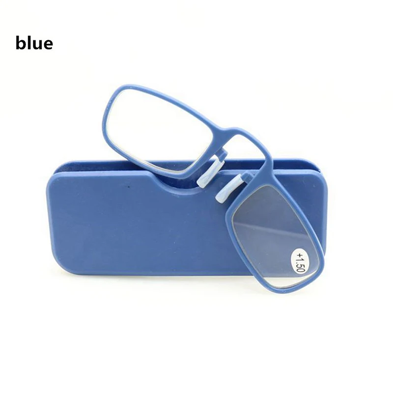 Beinlose TR90-Klemme, Nasenclip auf Lesebrille, für Männer und Frauen, tragbare Mini-Lazy-Presbyopie-Brille, mit Etui + 1 + 1,5 + 2 + 2,5 – Detail 12