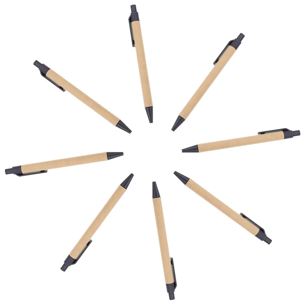 8Pcs Retractable Ballpoint Pens Creative Ergonomic Design Multi-Function Writing Pens for Study Office Portable Stationery Set