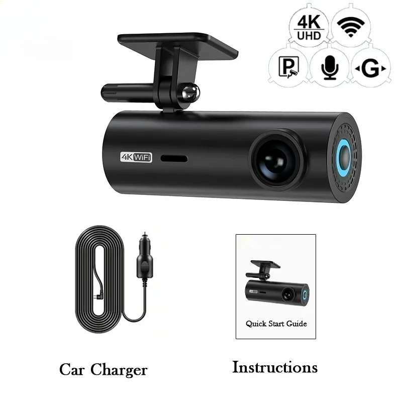 

4K Dash Cam for Cars Front and Rear View Camera for Vehicle GPS WIFI Car Dvr Video Recorder 24H Parking Monitor Car Assecories