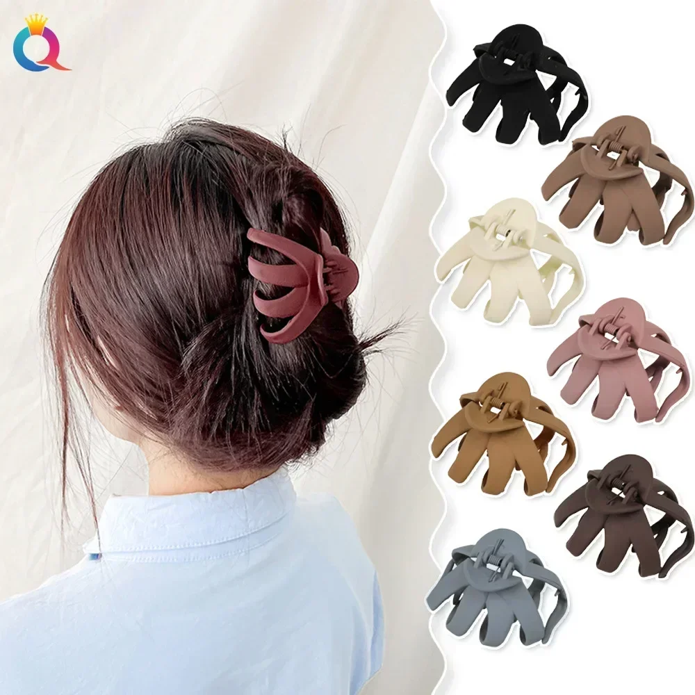 Pinza para el pelo de pulpo Irregular coreano, 7cm, Color sólido Simple, horquilla para la parte posterior de la cabeza para mujer, accesorio para el cabello para fiesta de vacaciones para niña, regalo