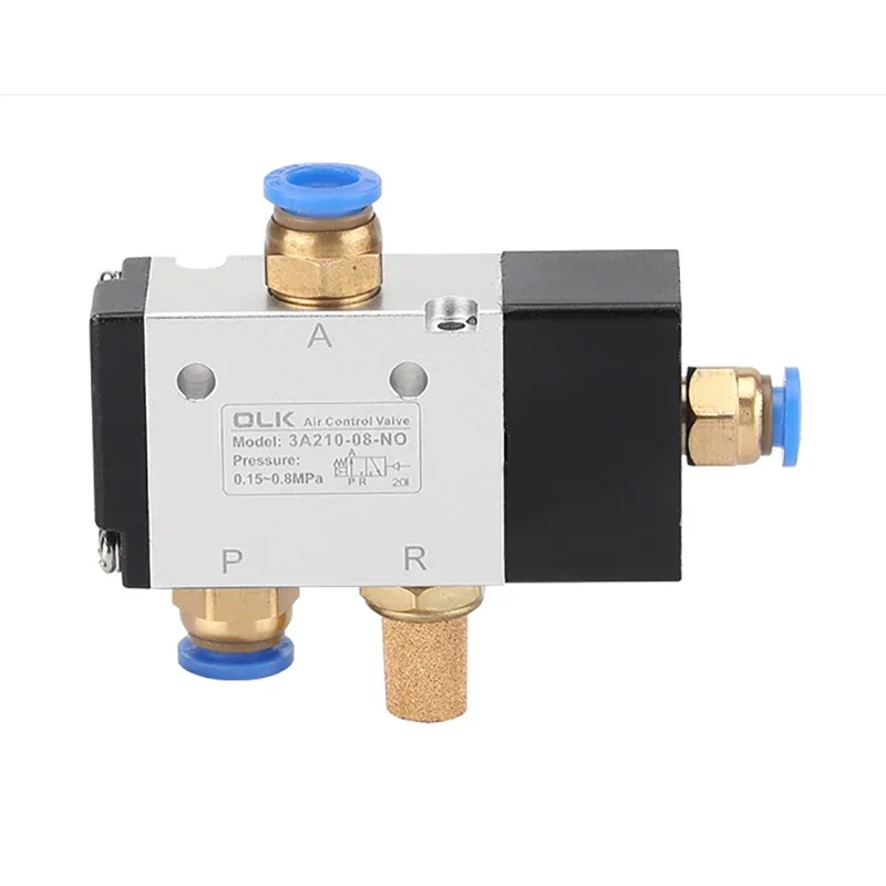 3 Port 2 Position NC (Normal Closed）3A110-M5 3A110-06 3A210-06 3A210-08 3A310-08 3A310-10 3A410-15  Pneumatic Air Control Valve