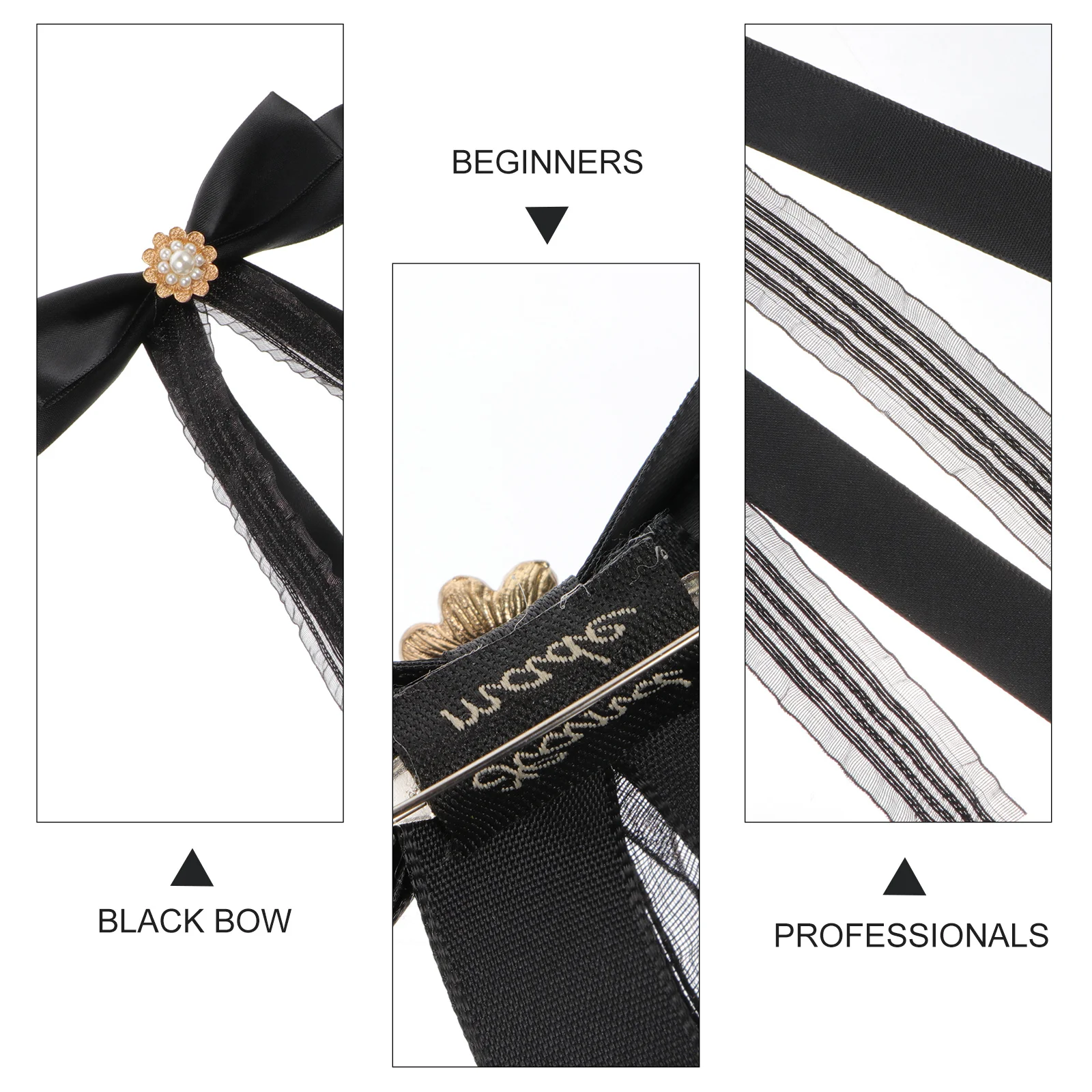

Bow Tie for Women Pre Bowknot Pin Clothes Accessory Ribbon Black Neck Brooch Bowtie Man