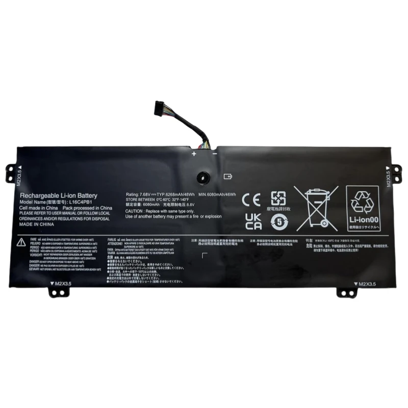 New 7.68V 48Wh 6080mAh L16L4PB1 L16C4PB1 L16M4PB1 Laptop Batteries Internal For Lenovo Yoga 720-13IKB 730-13IKB 5B10M52739