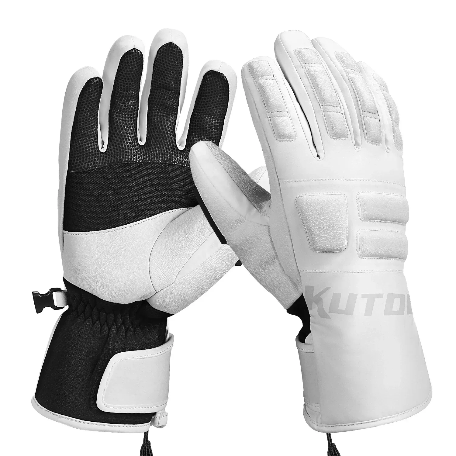 

KUTOOK Brand Men Winter Waterproof Cycling Gloves Outdoor Sports Running Motorcycle Ski Touch Screen Fleece Glove Non-slip Warm
