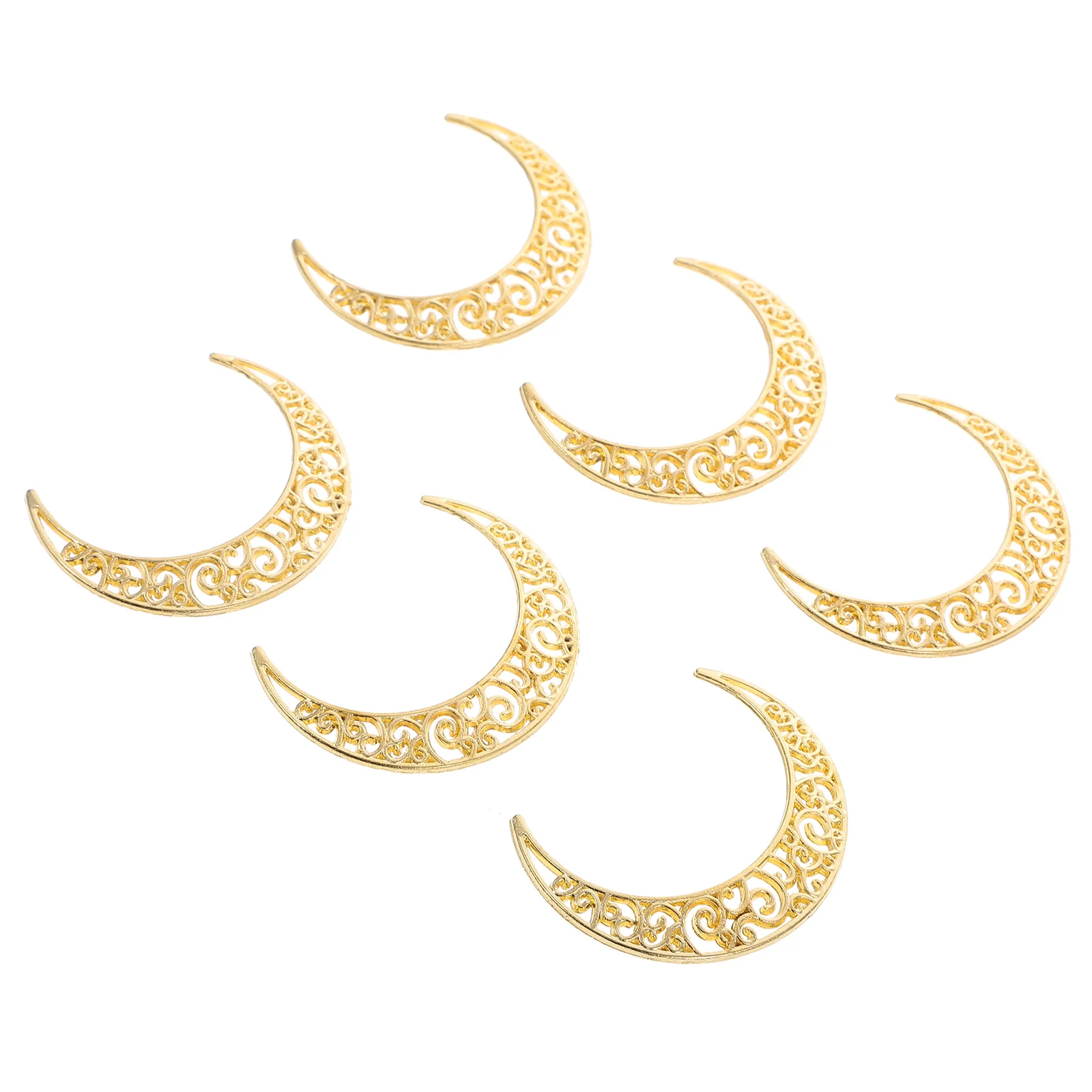 

20 Pcs Moon Earrings Keychain Hanging Decorative Pendants DIY Bracelet Necklace Charms Vintage Jewelry Supplies Accessories