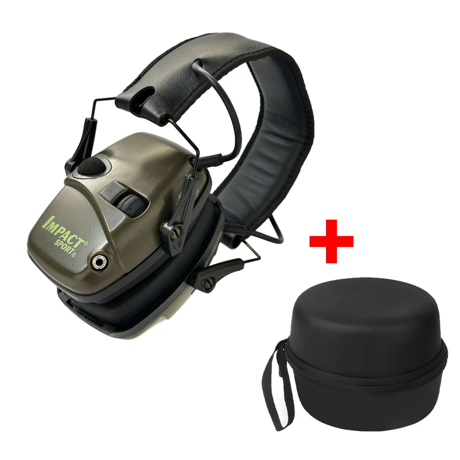 Tactical Electronic Shooting Earmuff Case Anti-noise Headphone Sound Amplification Hearing Protection Headset Foldable with Bag