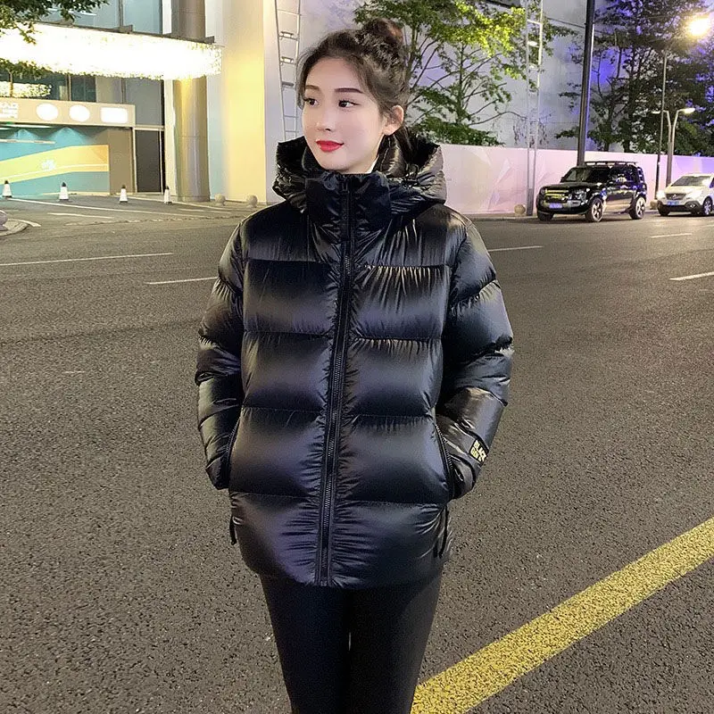 Black Down Jacket Winter Warm Hooded Down Outer Short Fashion Trend Europe America Ins Casual Clothes For Men Women Down Coat